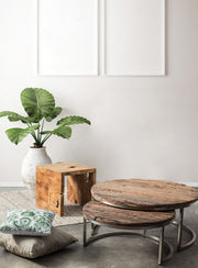 Helen silver leather rug