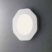 White octagonal ceiling light with integrated LED 39x h5 cm