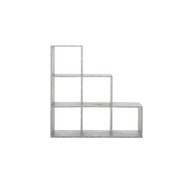 Bookcase shelf 6 compartments concrete color 116x33xh.118 cm