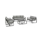 Outdoor coffee table in Anthracite aluminum MERRIGAN 105x62x h38 cm