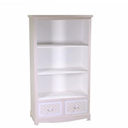 Lubecca bookcase 3 shelves and 2 drawers cm72x37xh130