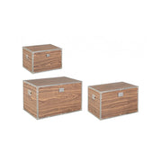 Set of 3 brown elegance trunks