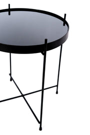 Black metal table 38 x 38 x h 43 cm