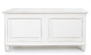 Colette rustic chest in white melamine wood