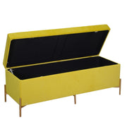 Yellow velvet bench cm115x40h45