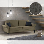 Silvera 2 seater sofa bed in gray fabric