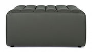 Design-style dark green ottoman in wood