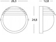 Large E27 black round eyelid line applique