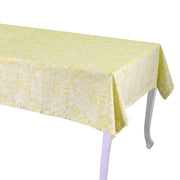 Flora jacquard lime tablecloth cm140x240