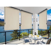 Outdoor beige aluminum roller blind, manual 120 x h 250 cm