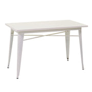 White rectangular iron table 60 x 120 x h 76 cm