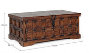 Opening chest Jaipur decorative walnut wood cm 110x 63x 45h