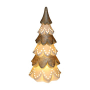 White gold ceramic tree with led cmø14h29