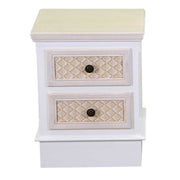 Lausanne wooden cabinet 2 cream drawers cm37x30h49