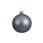 Christmas tree decoration Matt gray glass ball 6 cm
