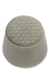 Gray metal velvet pouf cm 46.5 x 46.5 x h 33