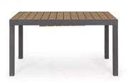 Elias extendable table in aluminum 140-200x90 cm