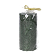 Green paraffin candle cm ø7h15