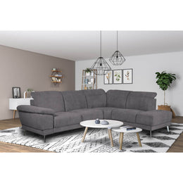 Right corner sofa New York gray reclining seat
