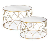 Set of 2 Elenor metal coffee tables
