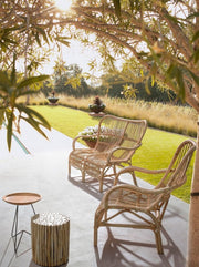CLARITA two seater rattan outdoor sofa 119x83x h87 cm