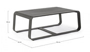Outdoor coffee table in Anthracite aluminum MERRIGAN 105x62x h38 cm
