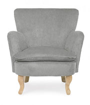 Light gray armchair in vintage style fabric