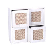 Squared white wooden rack cm20x8x20