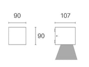 6W Led 4000K wall lamp, white lula line