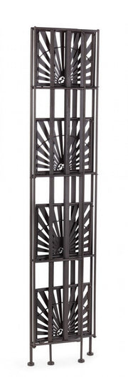 Folding shelf with four shelves in steel Brown RAY 34x30x h153 cm