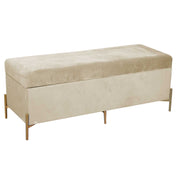 Cream velvet bench cm115x40h45