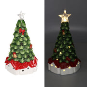 Green ceramic tree with led cm16x15,5h30,5