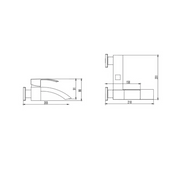 Outdoor Shower Mixer - 9.8 cm x 20.1 cm x 21.8 cm