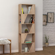 Frame Oak Bookcase with 5 Shelves 54 x 24 x 168 cm