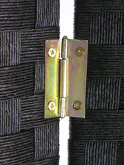 Black 3-Panel Paper Room Divider - 40cm x 175cm