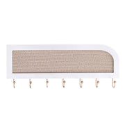 Rectangular white wooden keyring cm40x2,5x16,5