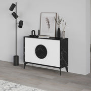 Gora Sideboard 110x35.6x82 cm Bendir Structure and White Doors