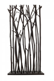 Aili screen in black natural wood 100x18,5x180h cm