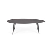 Outdoor coffee table in Anthracite aluminum RIDLEY 120x75x h36 cm