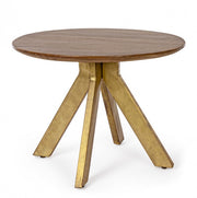 Vintage style wooden coffee table cm Ø60 - 45