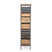 Steel chest of drawers nineteen drawers Anthracite OFFICINA 59x33,5x h146 cm