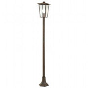 Outdoor Aluminum Die-Cast Lamp with Transparent Glass Diffusers Rust