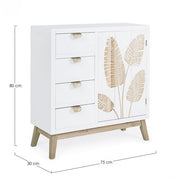 Folium sideboard 1 door 4 drawers 75x30x80h cm