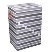 Gray laundry basket with lid cm40x30h60