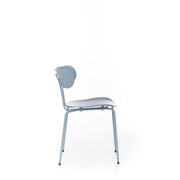 Polypropylene chair with blue seat