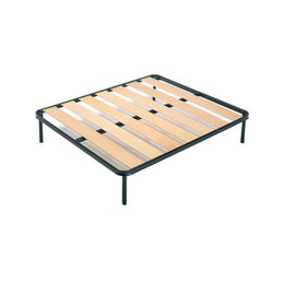 Orthopedic double bed base with 7 beech slats 120x190 cm