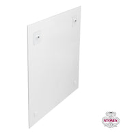 Glass print 70x70 cm with multicolored canvas