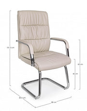 Sydney Tortora eco-leather office armchair with armrests