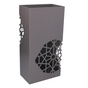 Rectangular gray metal umbrella stand cm25x15h50