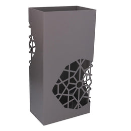 Rectangular gray metal umbrella stand cm25x15h50